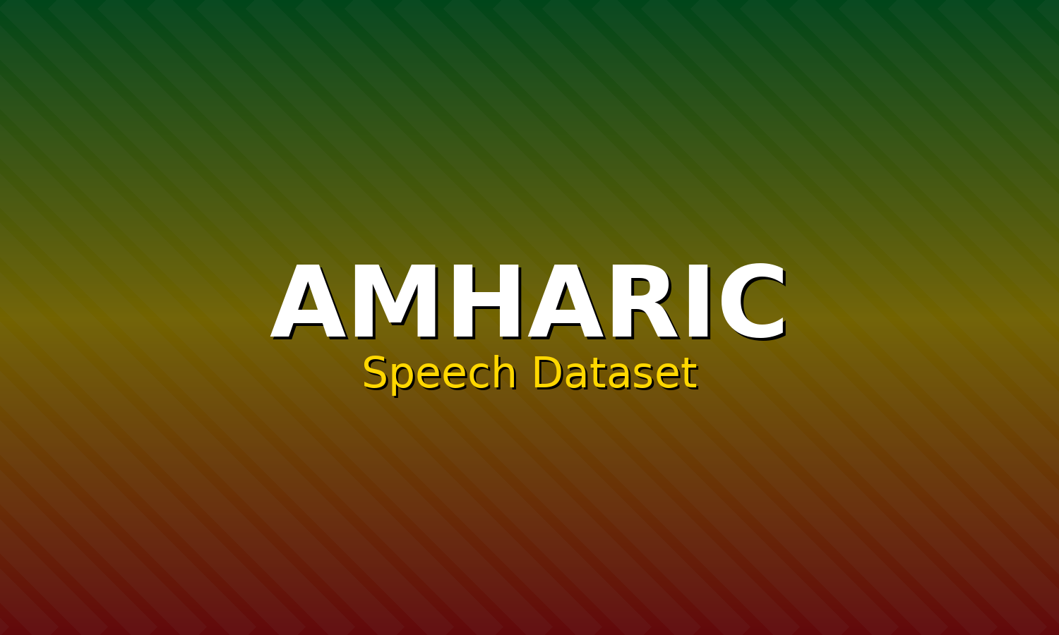 Amharic Speech Dataset
