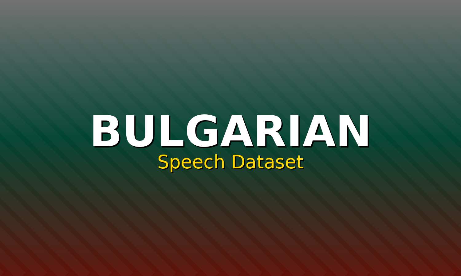 Bulgarian Speech Dataset
