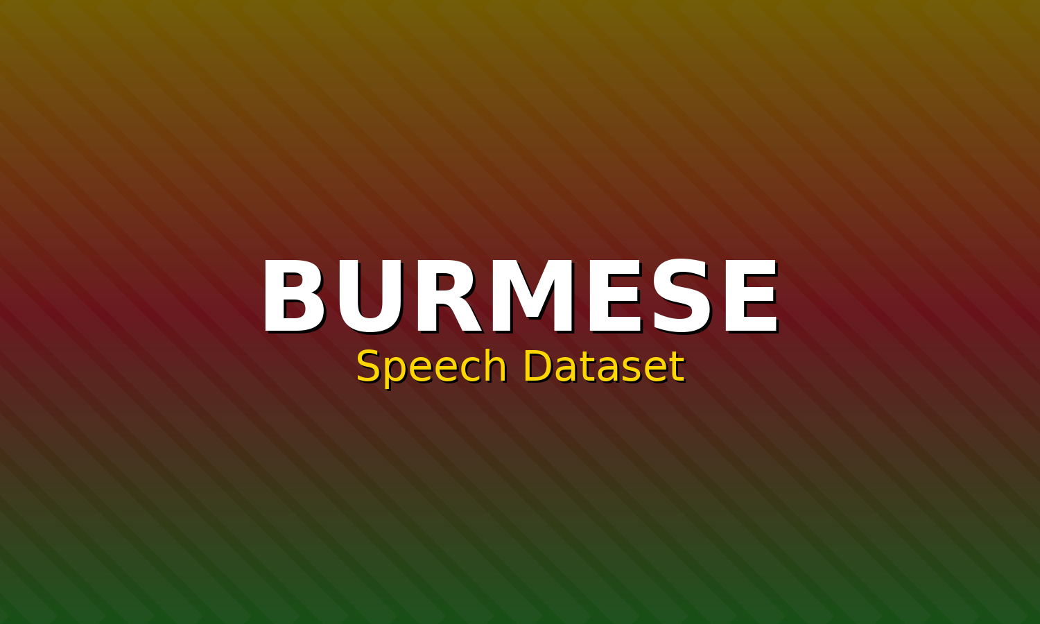 Burmese Speech Dataset