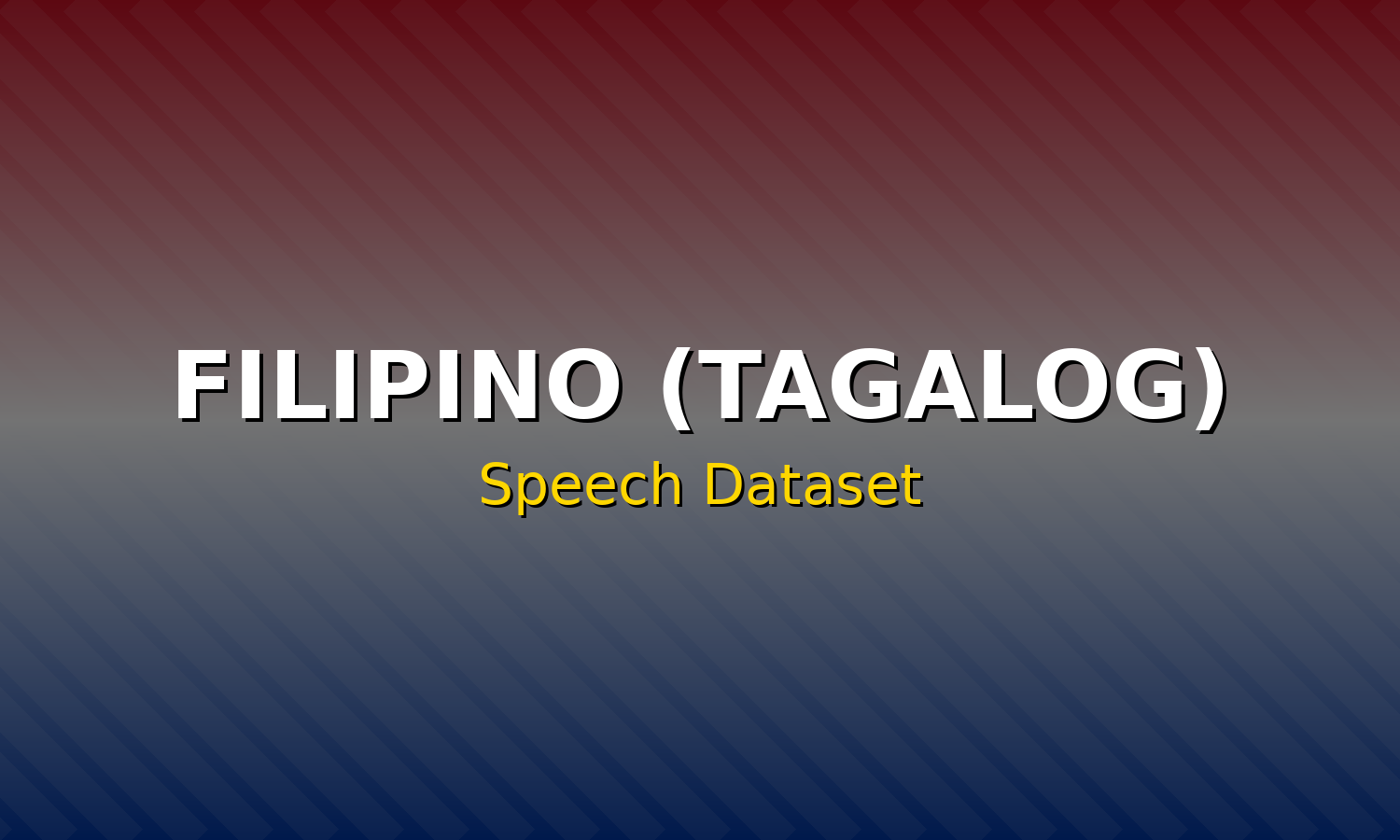 Filipino (Tagalog) Speech Dataset