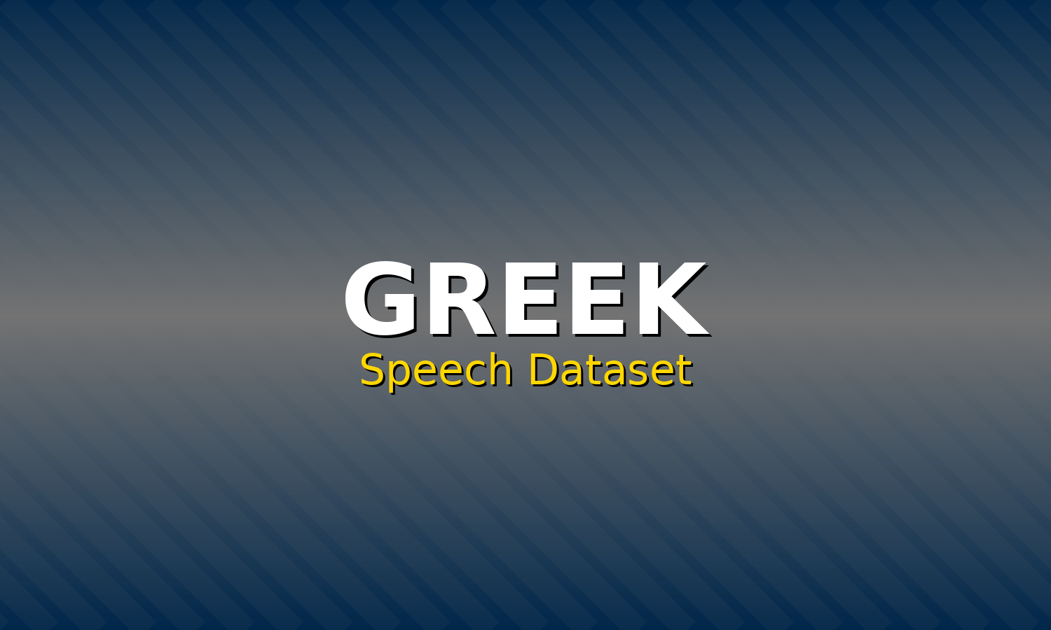 Greek Speech Dataset