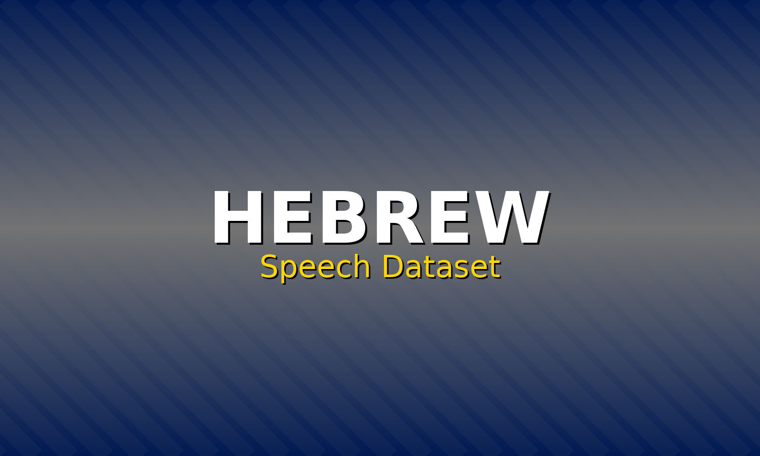 Hebrew Speech Dataset