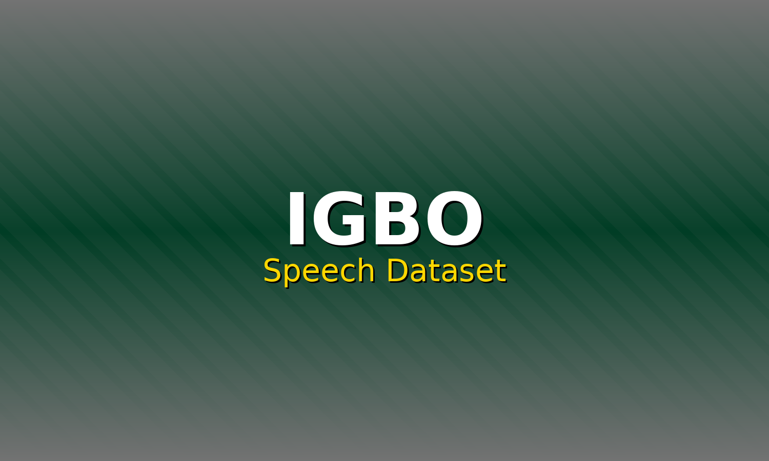 Igbo Speech Dataset