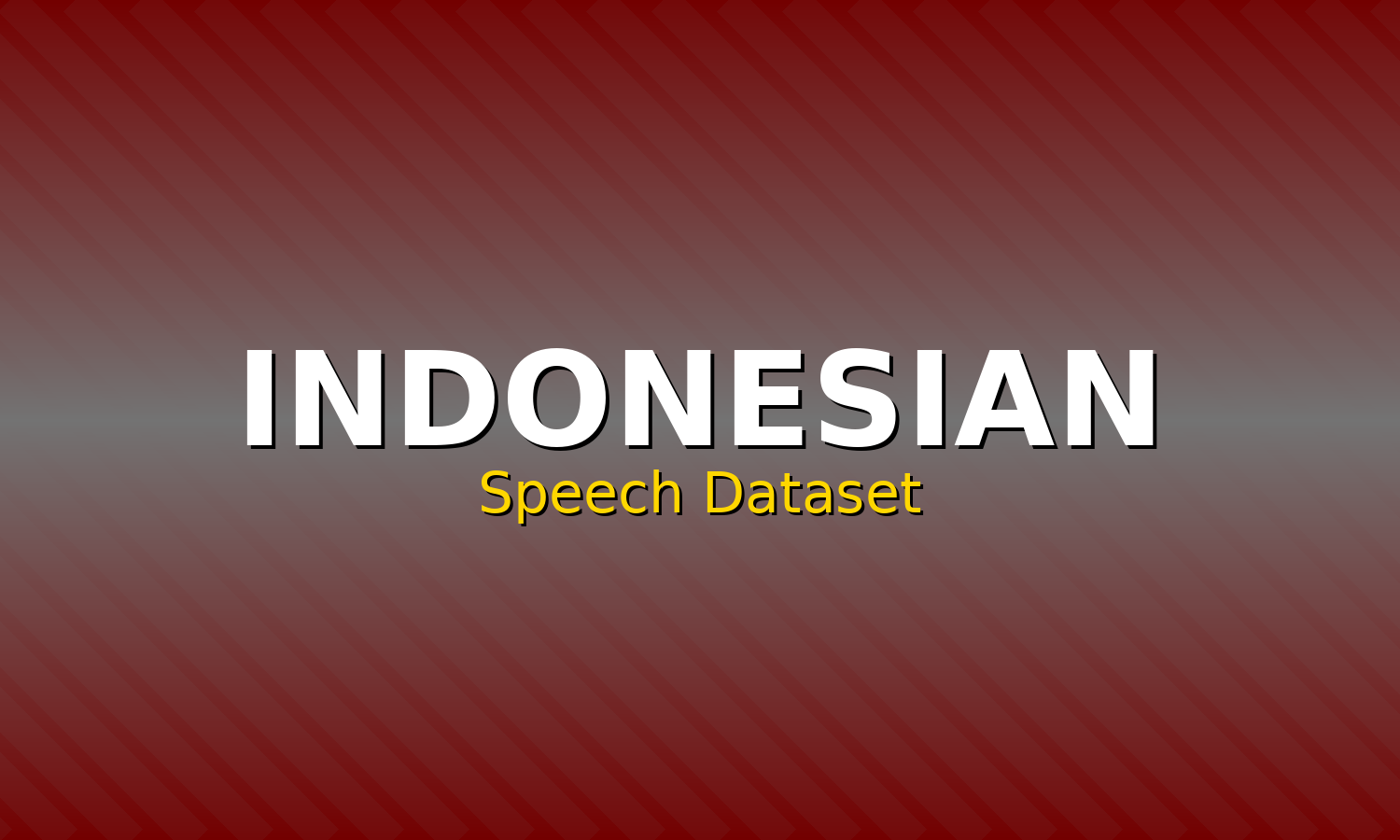 Indonesian Speech Dataset