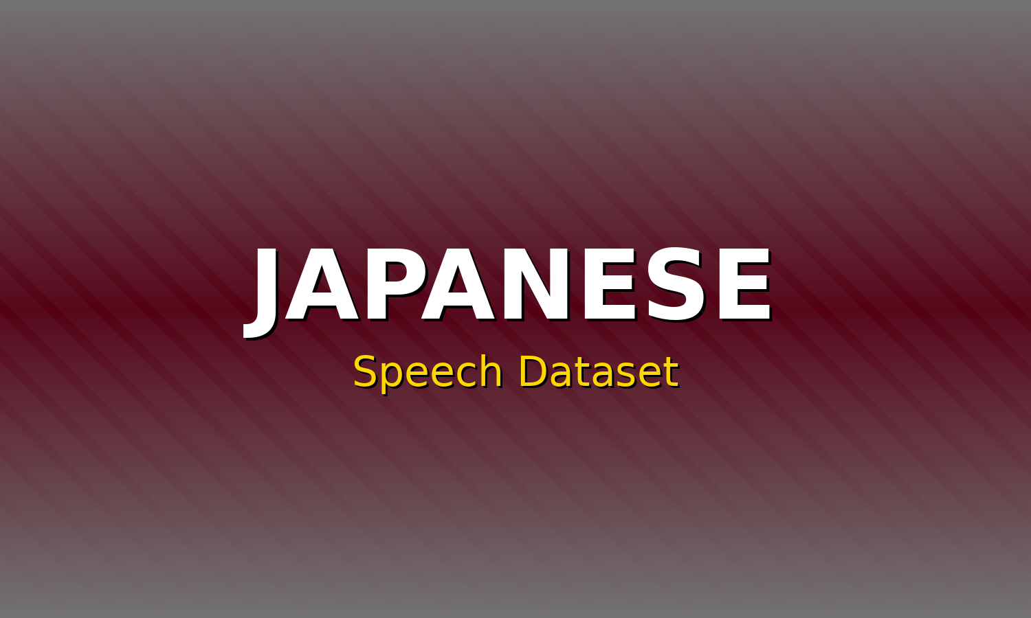 Japanese Speech Dataset