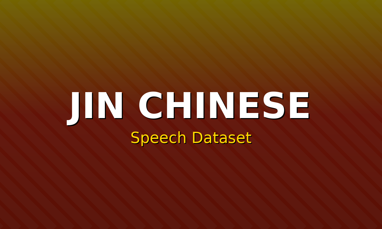 Jin Chinese Speech Dataset