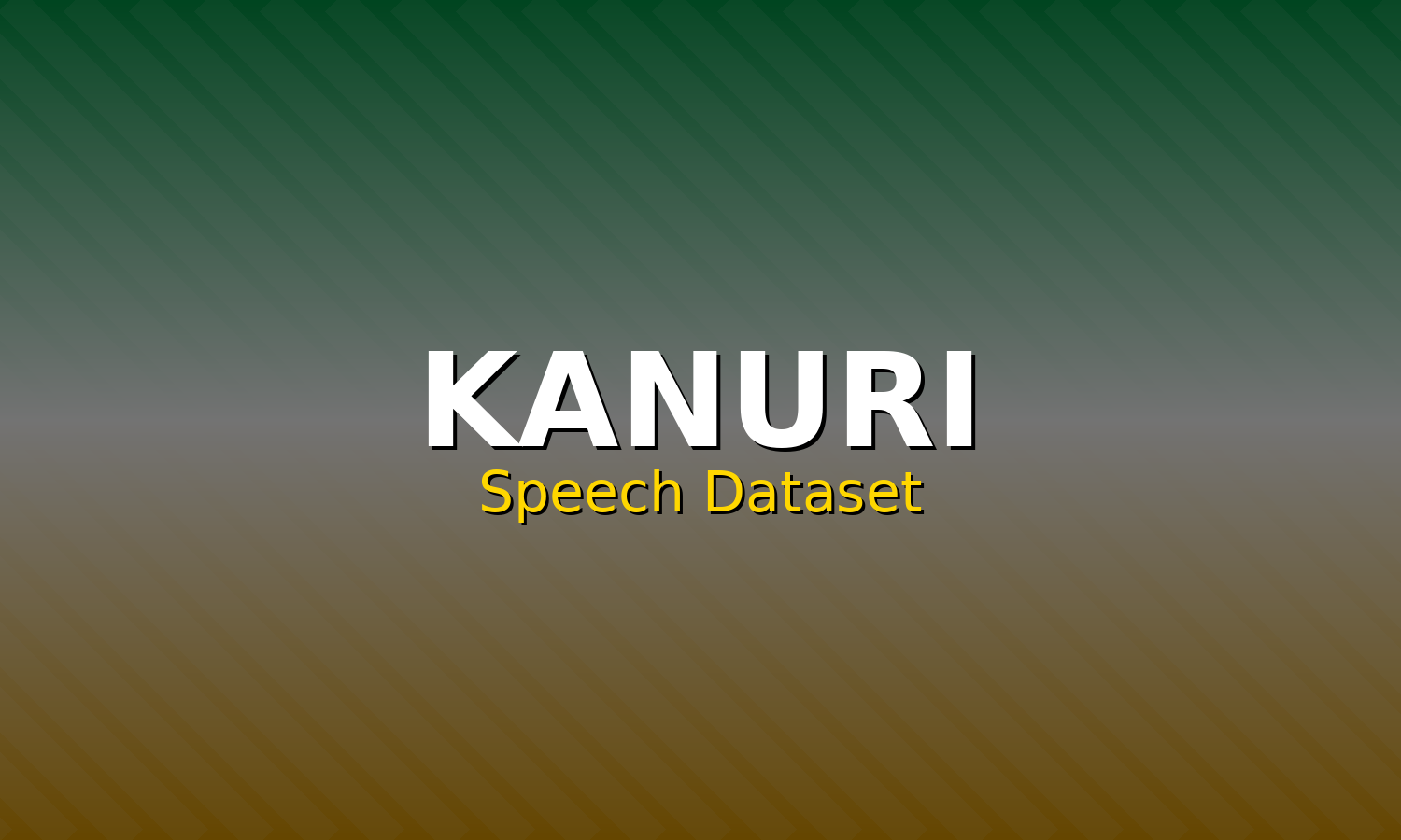 Kanuri Speech Dataset
