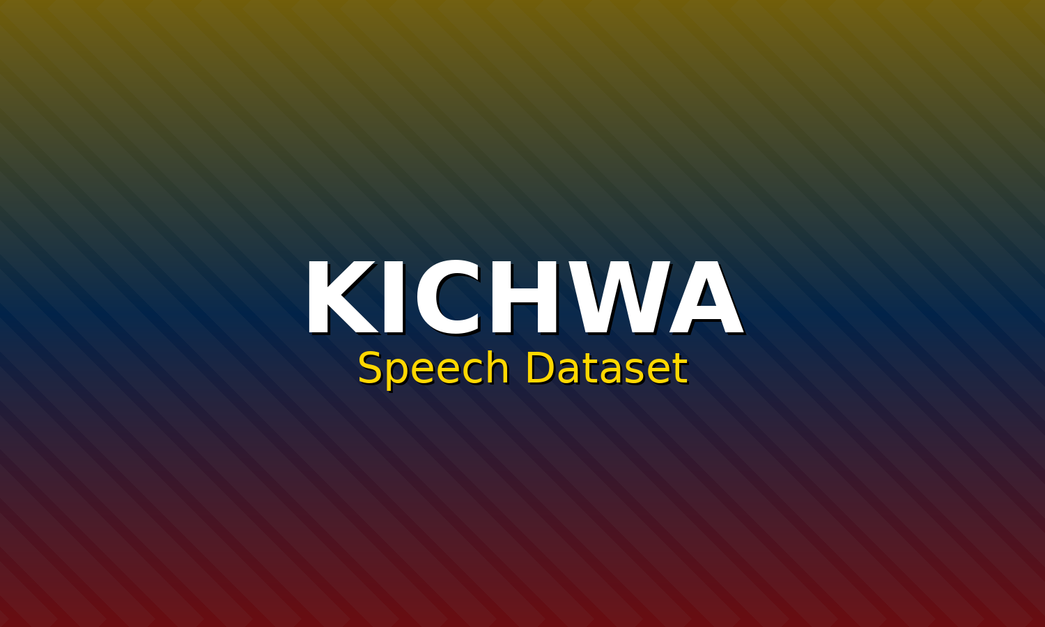 Kichwa Speech Dataset