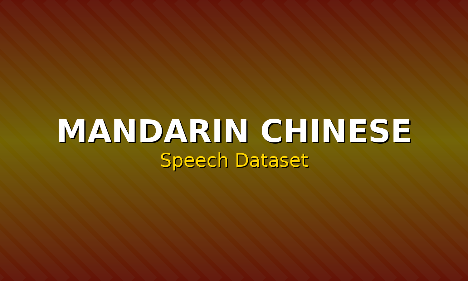 Mandarin Chinese Speech Dataset