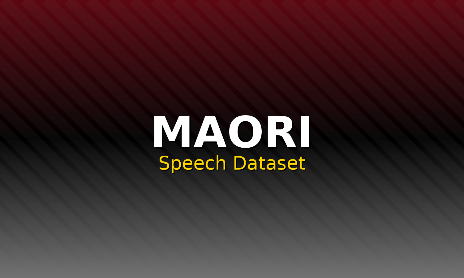 Maori Speech Dataset