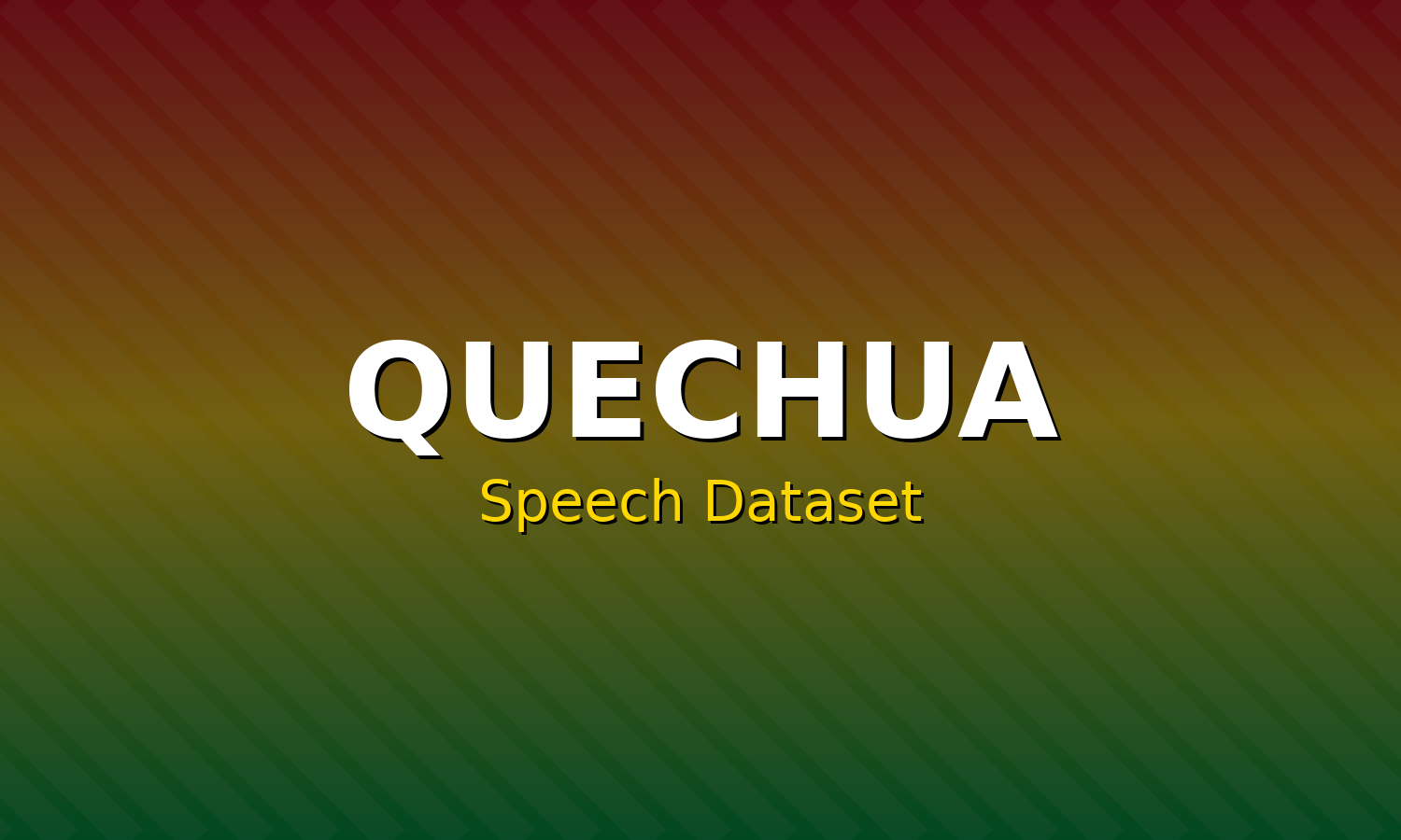 Quechua Speech Dataset