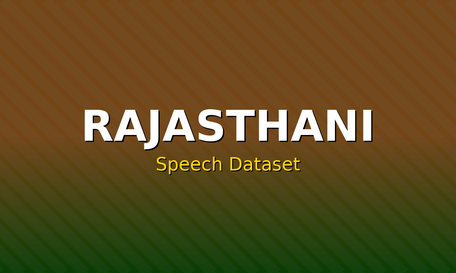 Rajasthani Speech Dataset