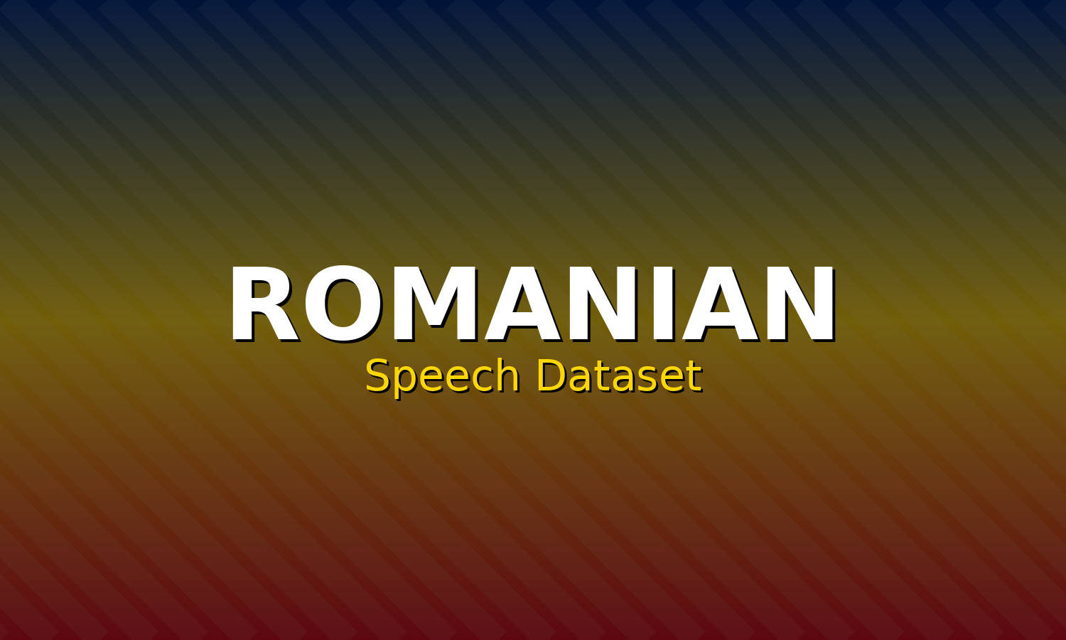 Romanian Speech Dataset