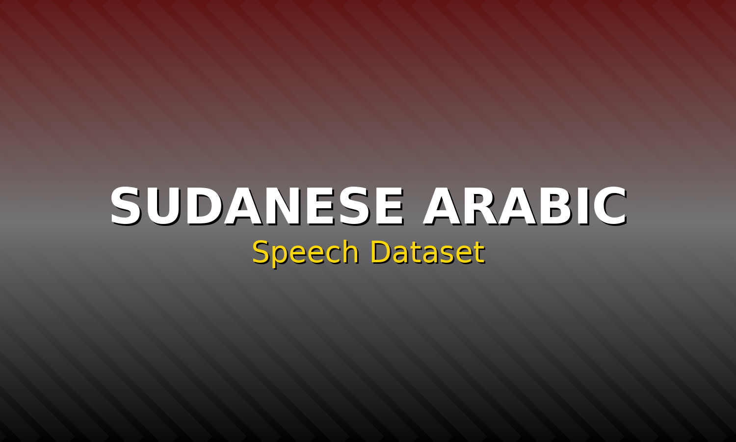 Sudanese Arabic Speech Dataset