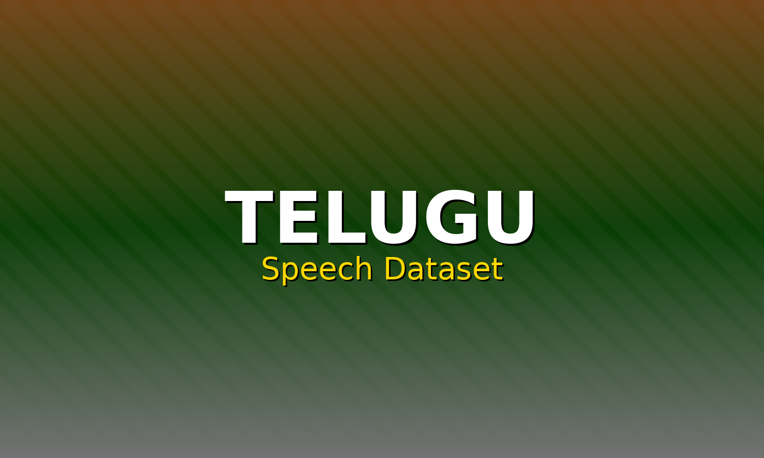 Telugu Speech Dataset