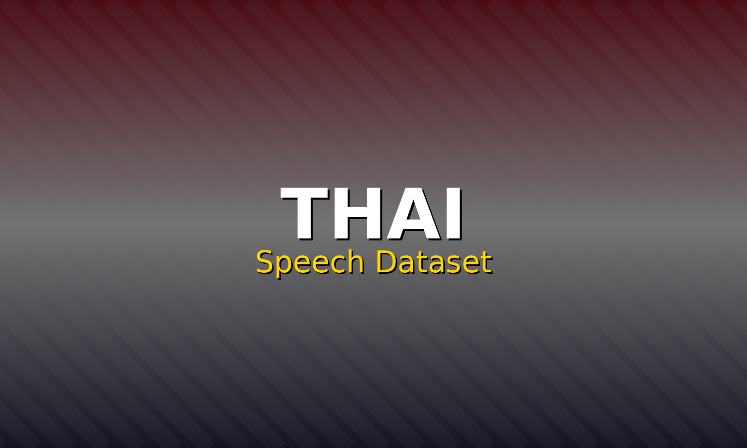 Thai Speech Dataset