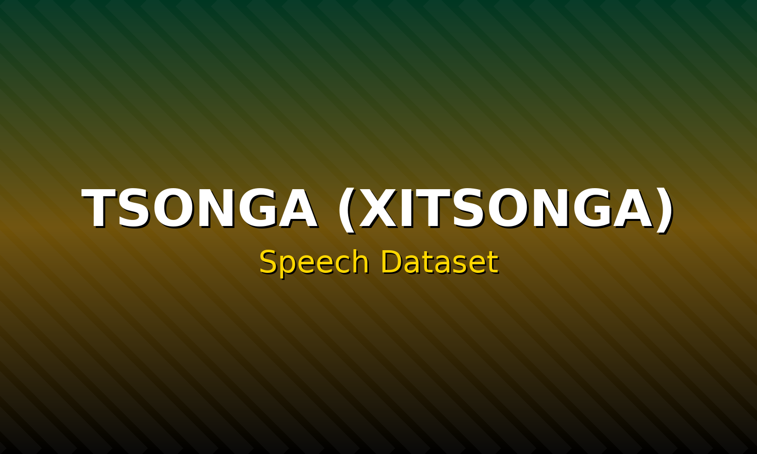 Tsonga (Xitsonga) Speech Dataset