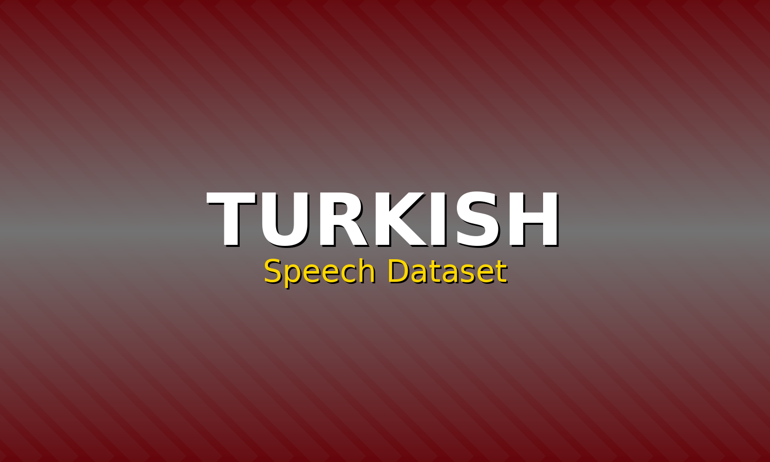 Turkish Speech Dataset