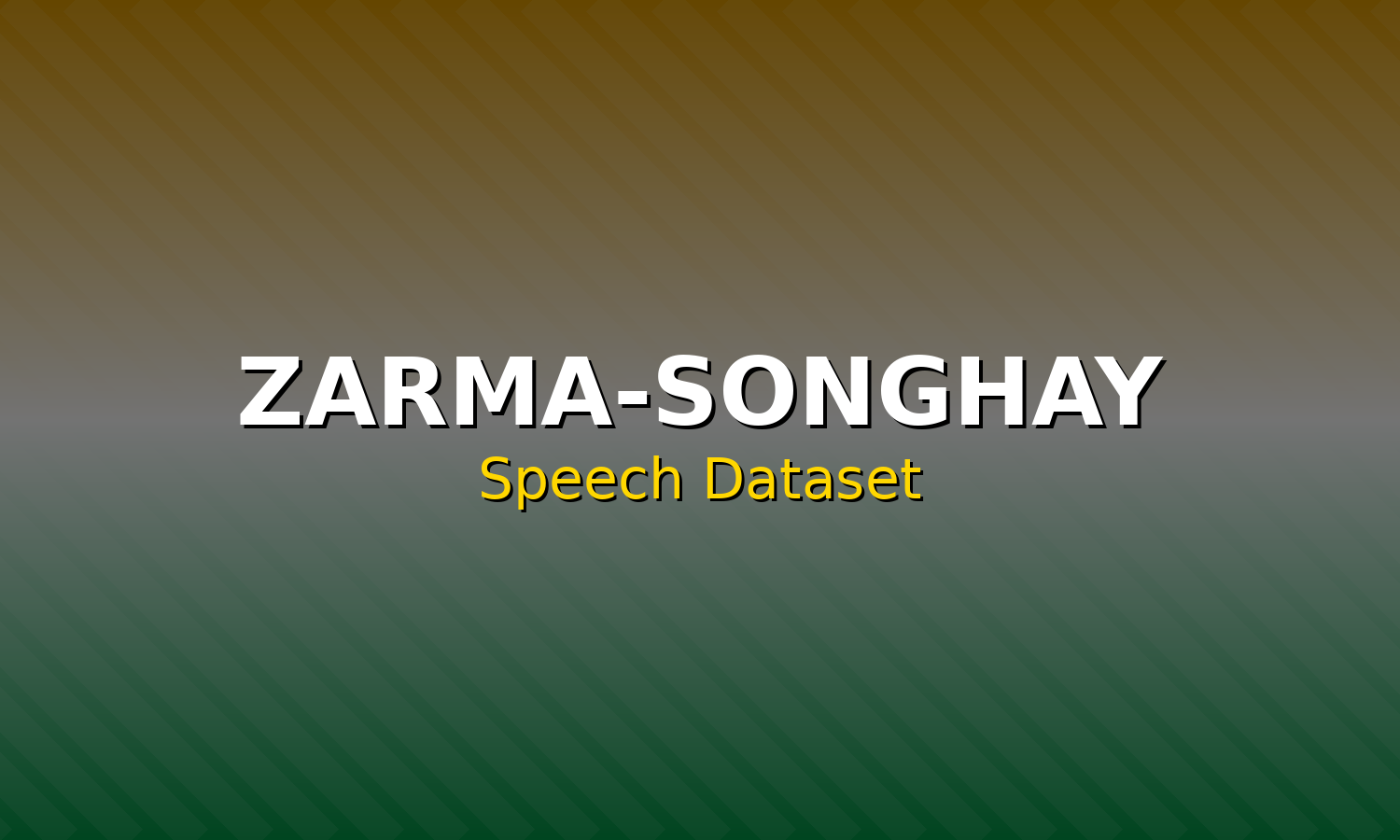 Zarma-Songhay Speech Dataset